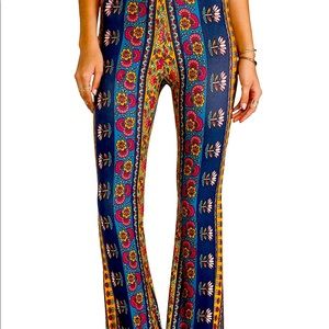 Novella Royale Janis Bellbottoms Red Ethnic Floral